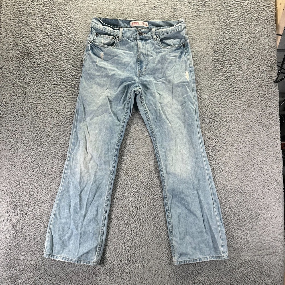 Vintage Mossimo Jeans Mens 32x32 Blue Cotton Denim Bootcut Faded Workwear Retro